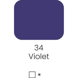 Art Akvarelfarver, nr. 34, str. 10x15x20 mm, violet, 1 stk.