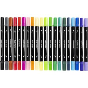 Tekstiltusch, streg 2,3+3,6 mm, standardfarver, 20 stk./ 1 pk.