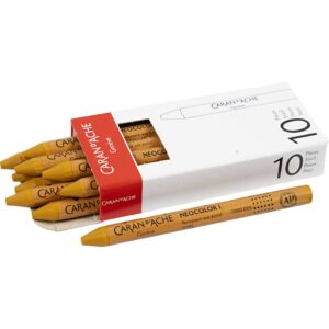 CARAN D?ACHE Neocolor I, L: 10 cm, tykkelse 8.5 mm, sahara yellow (521), 10 stk./ 1 pk.
