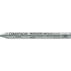CARAN D?ACHE Neocolor I, L: 10 cm, tykkelse 8.5 mm, silver (498), 10 stk./ 1 pk.