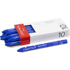 CARAN D?ACHE Neocolor I, L: 10 cm, tykkelse 8.5 mm, dark ultramarine (640), 10 stk./ 1 pk.