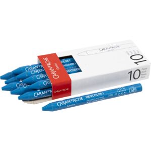 CARAN D?ACHE Neocolor I, L: 10 cm, tykkelse 8.5 mm, light cobalt blue (661), 10 stk./ 1 pk.