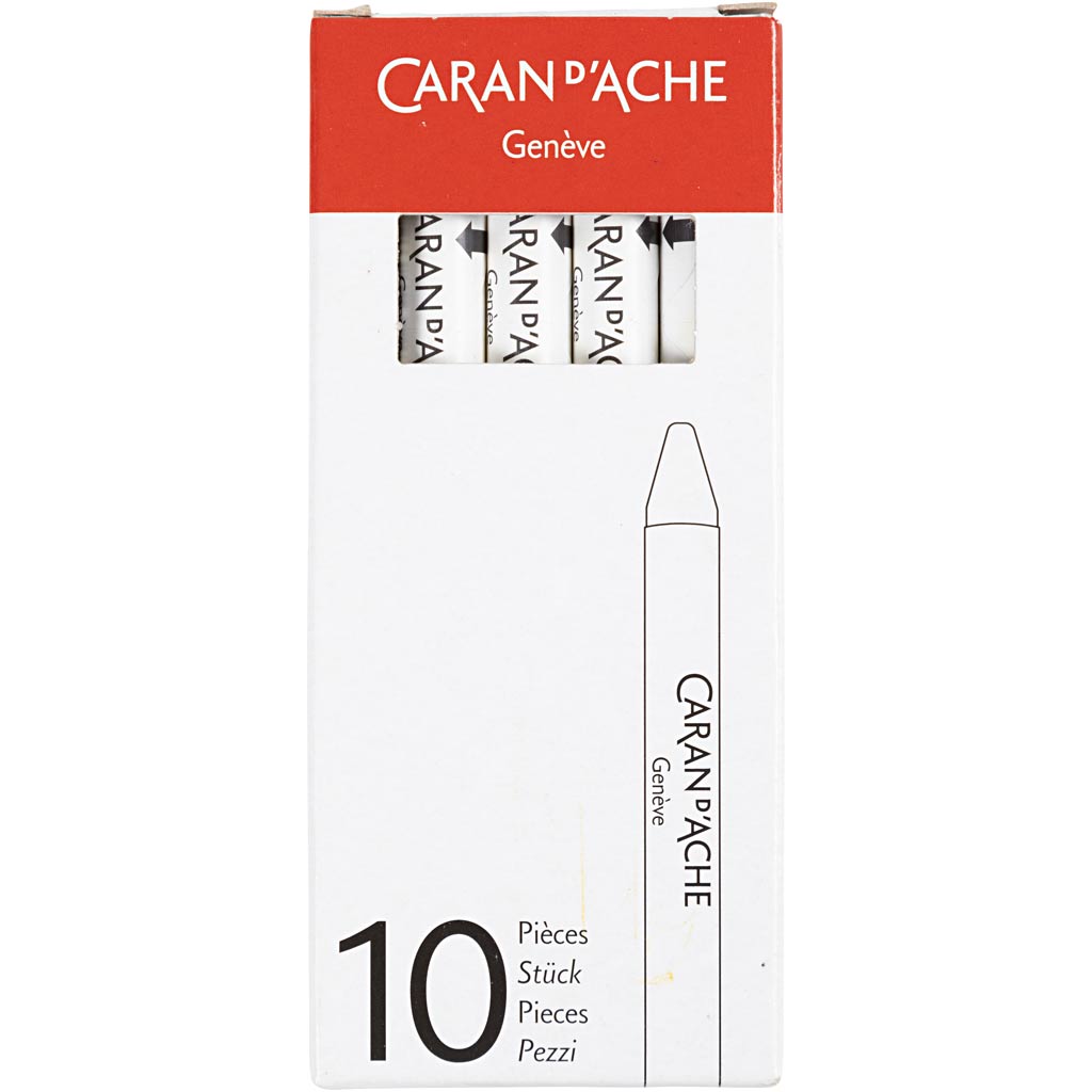 CARAN D?ACHE Neocolor II, L: 10 cm, tykkelse 8,5 mm, white (001), 10 stk./ 1 pk. - Image 3