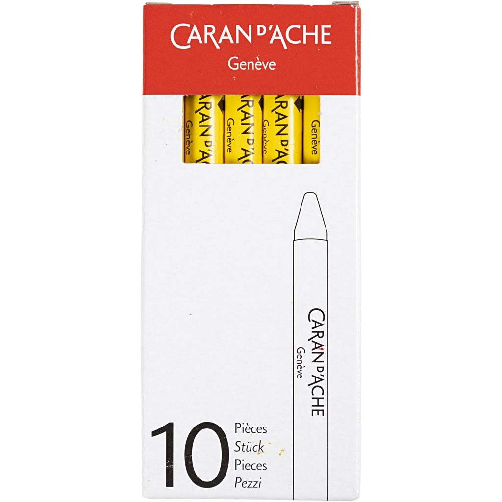 CARAN D?ACHE Neocolor II, L: 10 cm, tykkelse 8,5 mm, yellow (010), 10 stk./ 1 pk. - Image 3