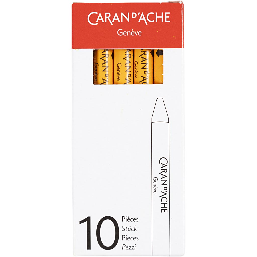 CARAN D?ACHE Neocolor II, L: 10 cm, tykkelse 8,5 mm, orange (030), 10 stk./ 1 pk. - Image 3
