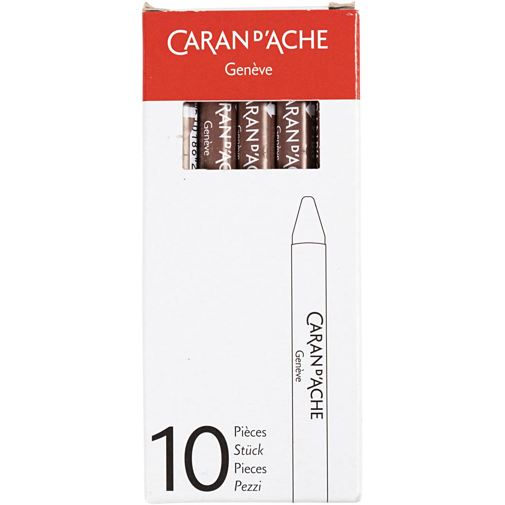 CARAN D?ACHE Neocolor II, L: 10 cm, tykkelse 8,5 mm, brown (059), 10 stk./ 1 pk. - Image 3