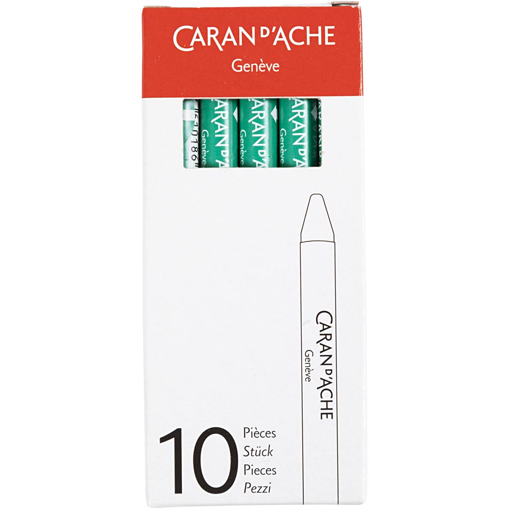CARAN D?ACHE Neocolor II, L: 10 cm, tykkelse 8,5 mm, emerald green (210), 10 stk./ 1 pk. - Image 3