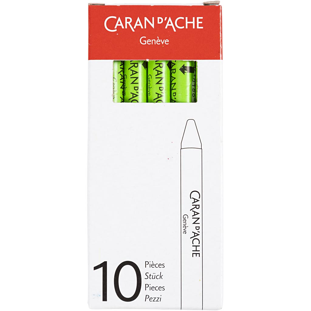CARAN D?ACHE Neocolor II, L: 10 cm, tykkelse 8,5 mm, yellow green (230), 10 stk./ 1 pk. - Image 3
