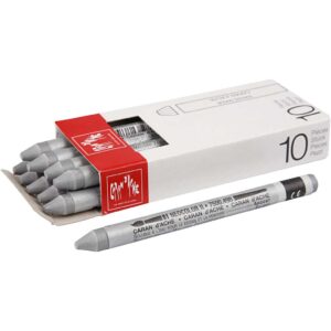 CARAN D?ACHE Neocolor II, L: 10 cm, tykkelse 8,5 mm, silver (498), 10 stk./ 1 pk.