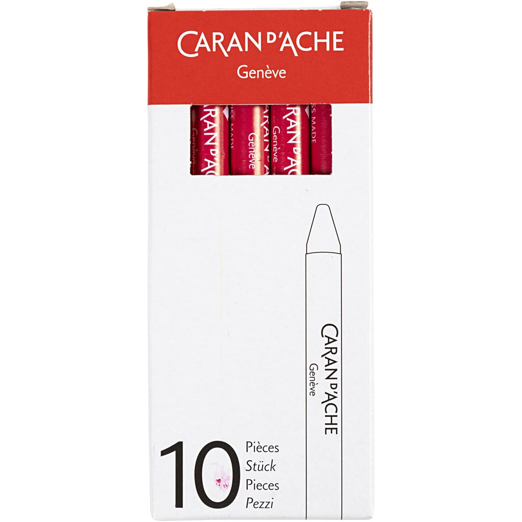 CARAN D?ACHE Neocolor II, L: 10 cm, tykkelse 8,5 mm, carmine (080), 10 stk./ 1 pk. - Image 3