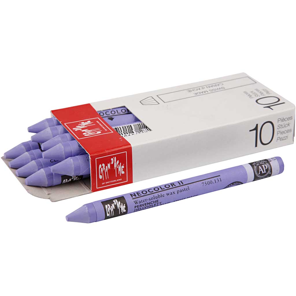 CARAN D?ACHE Neocolor II, L: 10 cm, tykkelse 8,5 mm, periwinkle blue (131), 10 stk./ 1 pk.