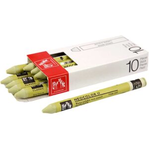 CARAN D?ACHE Neocolor II, L: 10 cm, tykkelse 8,5 mm, light olive (245), 10 stk./ 1 pk.