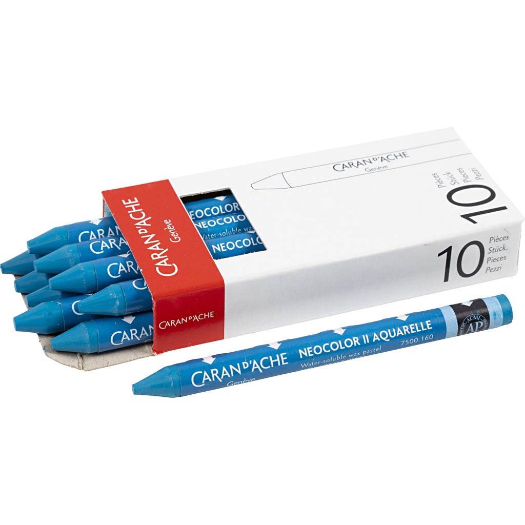 CARAN D?ACHE Neocolor II, L: 10 cm, tykkelse 8,5 mm, indigo blue (139), 10 stk./ 1 pk.