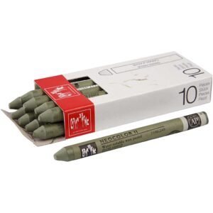 CARAN D?ACHE Neocolor II, L: 10 cm, tykkelse 8,5 mm, olive (249), 10 stk./ 1 pk.