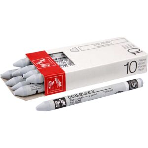 CARAN D?ACHE Neocolor II, L: 10 cm, tykkelse 8,5 mm, light grey (003), 10 stk./ 1 pk.