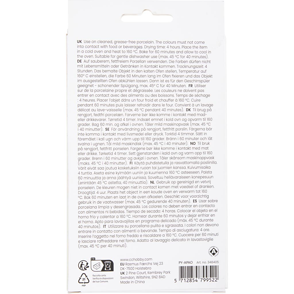 Glas- og Porcelænstusch, metallic, streg 1-4 mm, dækkende, metallicfarver, 6 stk./ 1 pk. - Image 3