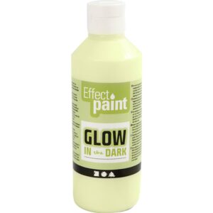 Selvlysende Maling, fluorescerende grøn, 250 ml/ 1 stk.