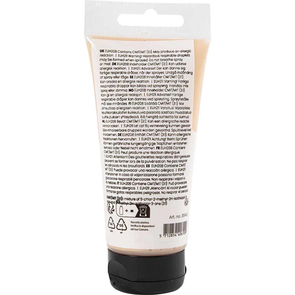 Art Akrylmaling, halvblank, dækkende, lys pudder, 75 ml/ 1 fl. - Image 3