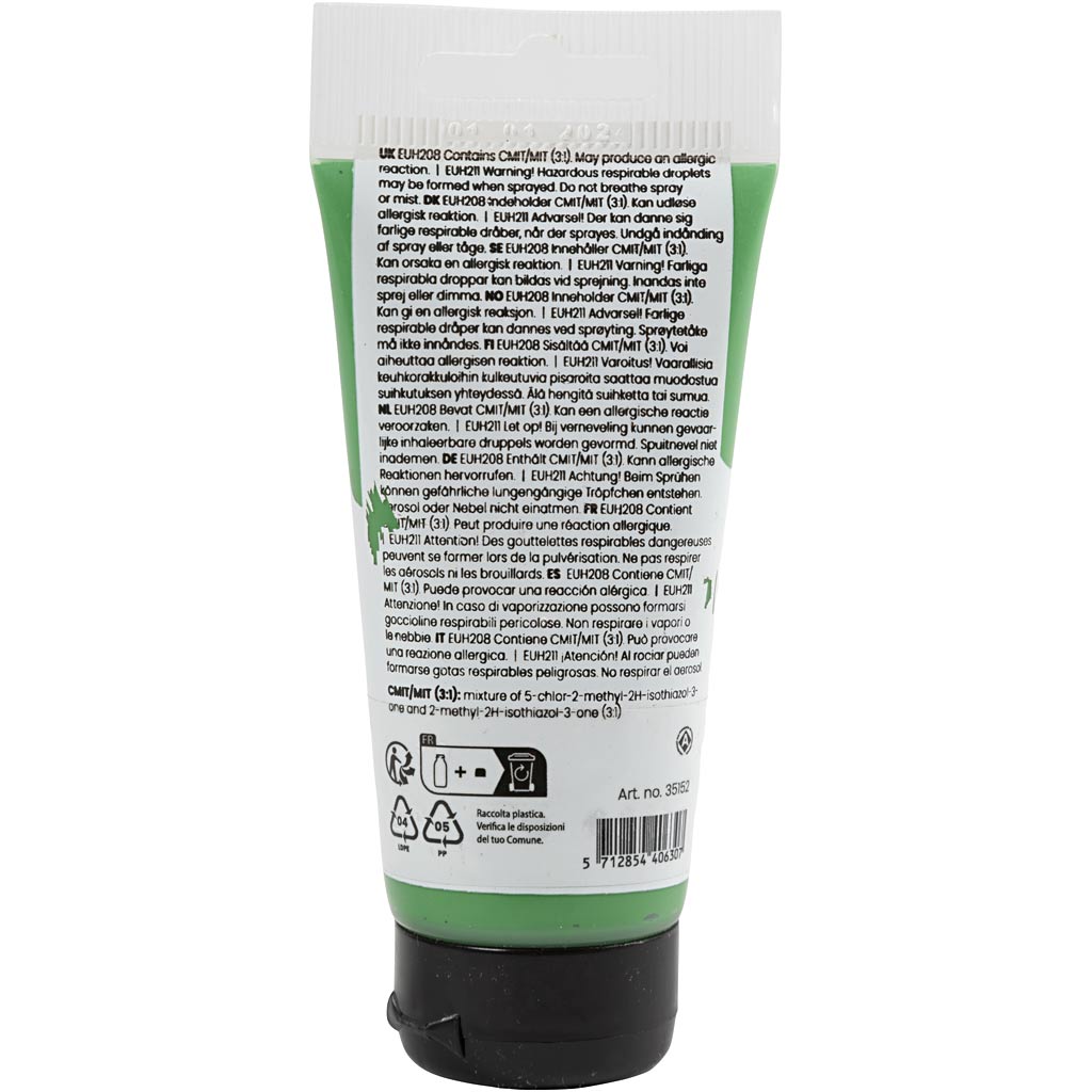Art Akrylmaling, halvblank, halvdækkende, crome green, 75 ml/ 1 fl. - Image 3