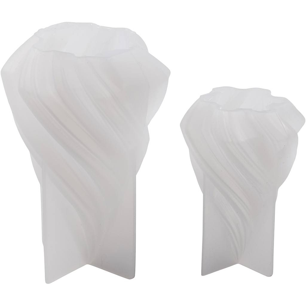 Silikoneform, Juletræer, H: 8+11 cm, diam. 5+7 cm, 2 stk./ 1 pk. - Image 4