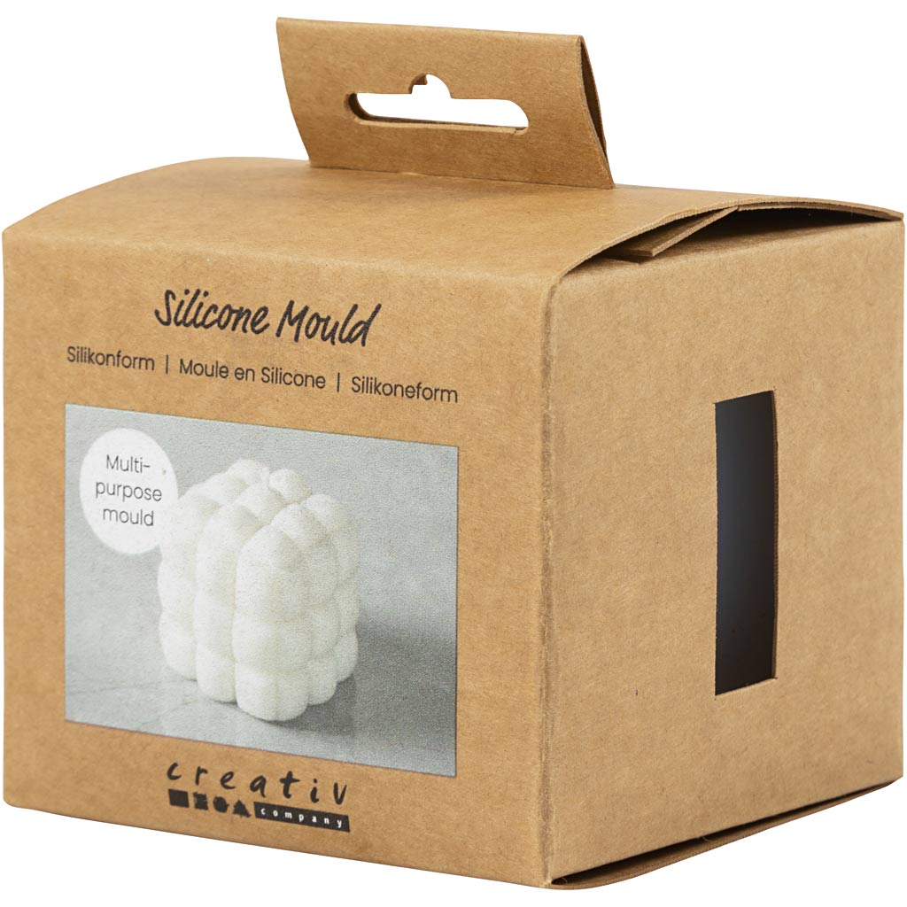 Silikoneform, Firkant med bobler, H: 5 cm, diam. 6 cm, B: 6 cm, 1 stk./ 1 pk. - Image 3