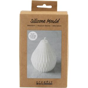 Silikoneform, Rillet dråbeform, H: 8 cm, diam. 7 cm, 1 stk./ 1 pk.
