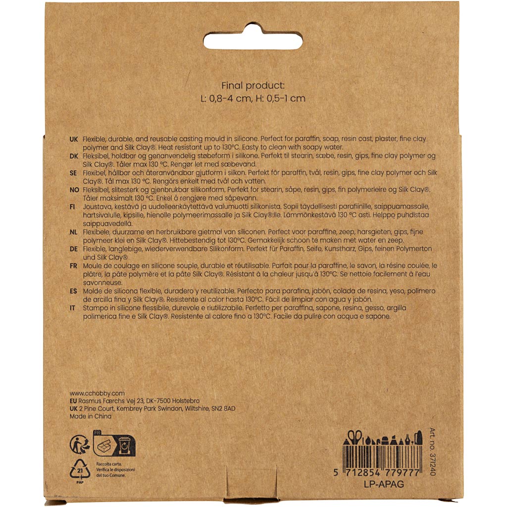 Silikoneform, Roser, H: 0,5-1 cm, L: 0,8-4 cm, 1 stk. - Image 2