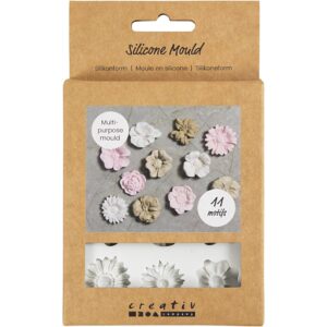 Silikoneform, Marguerit, H: 0,5 cm, L: 2-2,5 cm, 1 stk.