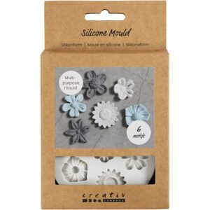 Silikoneform, Blomst, H: 0,5 cm, L: 1,5-2,5 cm, 1 stk.