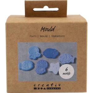 Støbeform, Havtema, H: 1,2 cm, L: 4-6 cm, 6 stk./ 1 pk.