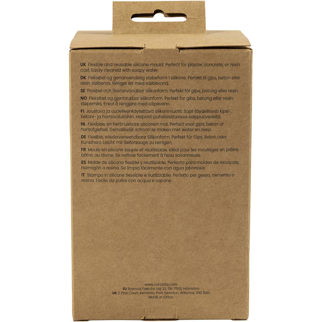 Silikoneform, Rillede lysestager, H: 4+5,5 cm, diam. 7+8 cm, blank transparent, 2 stk./ 1 pk. - Image 2