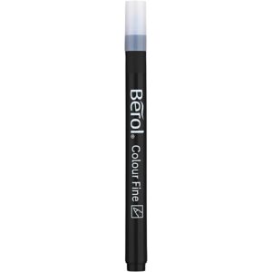 Berol Colourfine Tusch, streg 0,6 mm, sort, 12 stk./ 1 pk.
