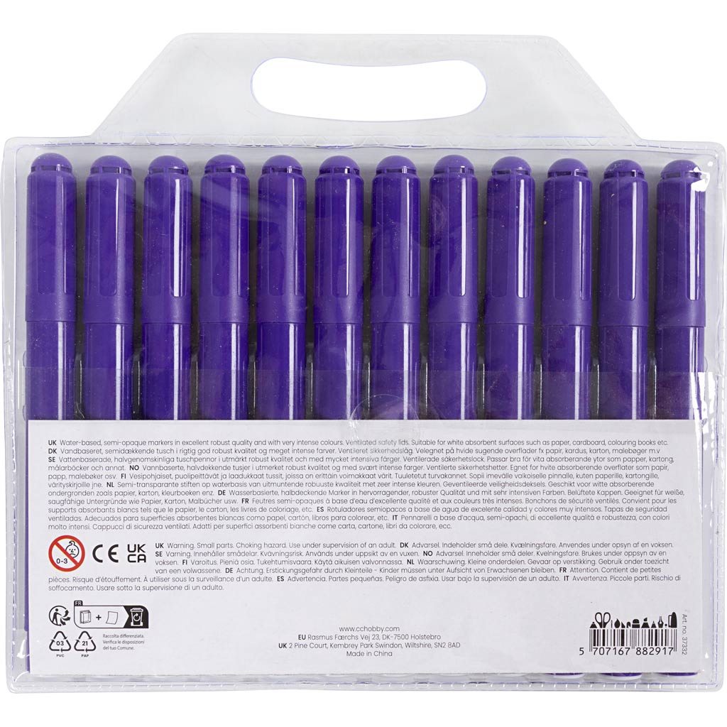 Colortime Tusch, streg 5 mm, lilla, 12 stk./ 1 pk. - Image 6