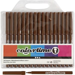 Colortime Tusch, streg 2 mm, beige, 18 stk./ 1 pk.