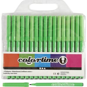 Colortime Tusch, streg 2 mm, æblegrøn, 18 stk./ 1 pk.