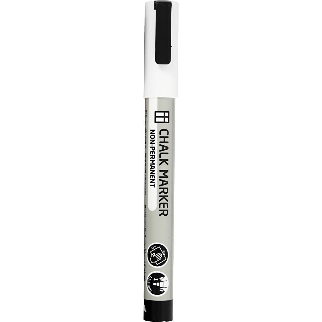 Kridttusch, streg 1,2-2,5 mm, hvid, 1 stk.