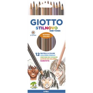 GIOTTO Stilnovo Farveblyanter, diam. 6,8 mm, streg 3,3 mm, skin colours, 12 stk./ 1 pk.