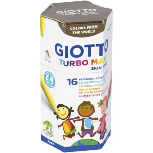 GIOTTO Turbo Maxi Tuscher, diam. 5 mm, pudder nuancer, 16 stk./ 1 pk.