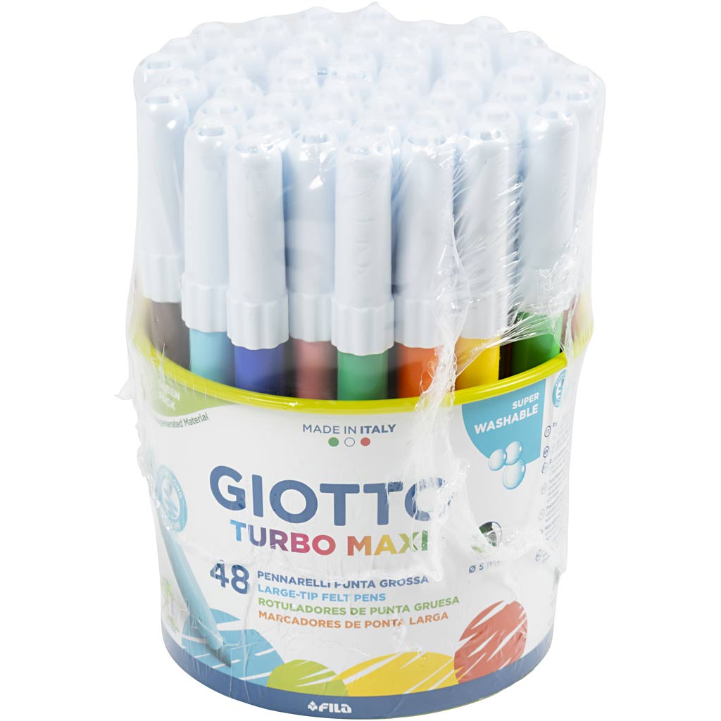 GIOTTO Tuscher, streg 5 mm, ass. farver, 48 stk./ 1 spand - Image 2