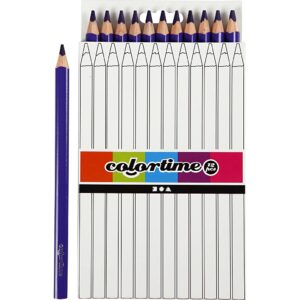 Colortime Farveblyanter, L: 17.45 cm, mine 5 mm, JUMBO, mørk lilla, 12 stk./ 1 pk.