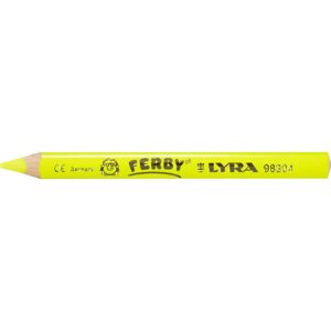 Lyra Ferby Kraftige Farveblyanter, L: 12 cm, mine 6.3 mm, lys gul, 6 stk./ 1 pk.