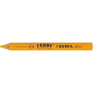 Lyra Ferby Kraftige Farveblyanter, L: 12 cm, mine 6.3 mm, gul, 6 stk./ 1 pk.