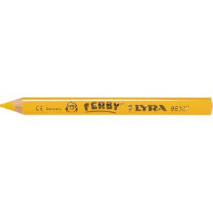 Lyra Ferby Kraftige Farveblyanter, L: 12 cm, mine 6.3 mm, mørk gul, 6 stk./ 1 pk.