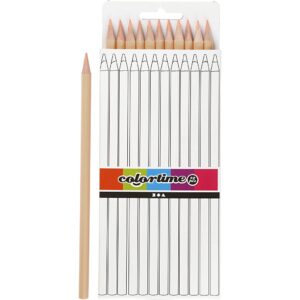 Colortime Farveblyanter, L: 17 cm, mine 3 mm, sand, 12 stk./ 1 pk.