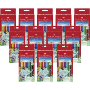 FABER-CASTELL Classic farveblyanter, grip, mine 3 mm, ass. farver, 12x12 stk., 144 stk./ 1 pk.