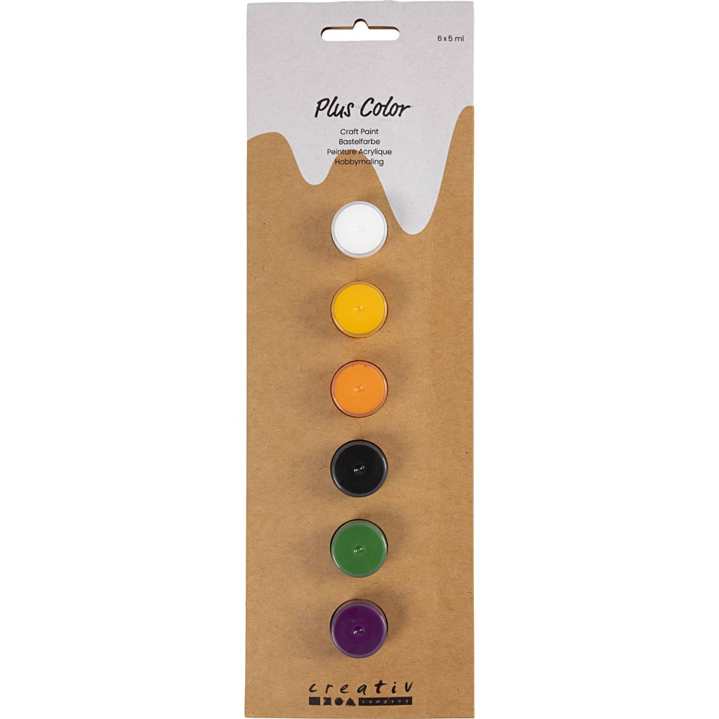 Plus Color Hobbymaling, halloweenfarver, 6x5 ml/ 1 pk. - Image 2