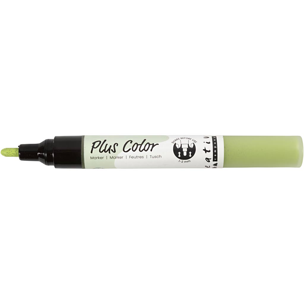 Plus Color Tusch, L: 14,5 cm, streg 1-2 mm, leaf green, 5,5 ml, 1 stk. - Image 2