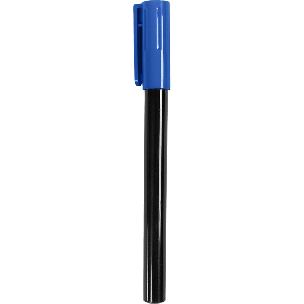 Plus Color Tusch, L: 14,5 cm, streg 1-2 mm, blå, 5,5 ml, 1 stk.