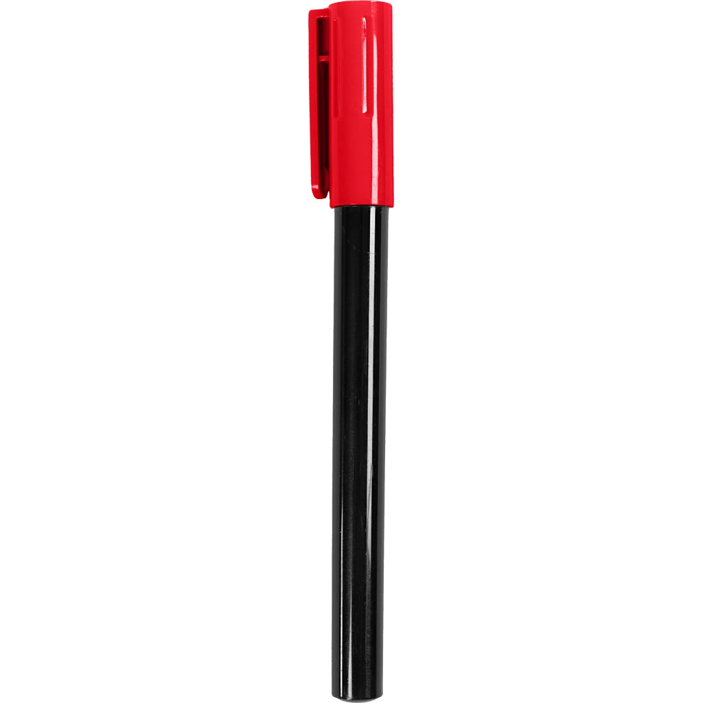 Plus Color Tusch, L: 14,5 cm, streg 1-2 mm, rød, 5,5 ml, 1 stk.
