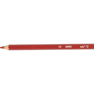 edu Jumbo Farveblyanter, tykkelse 10 mm, mine 5 mm, rød, 12 stk./ 1 pk.